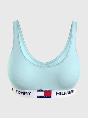 Blue Tommy Hilfiger Tommy 85 Stretch Cotton Logo Bralette Women's Underwear | TH801OJS