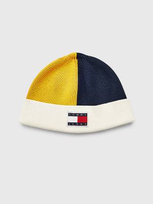 Blue Tommy Hilfiger Travel Short Cotton Beanie Men's Hats | TH038LYG