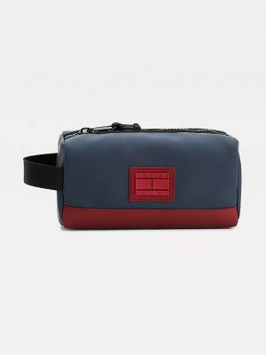 Blue Tommy Hilfiger Urban Zipped Washbag Men's Bags | TH590DIK