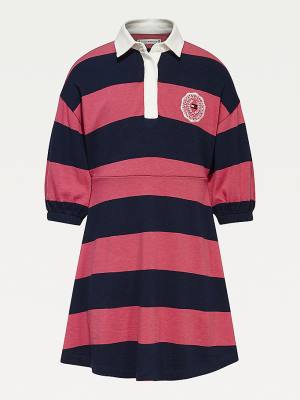 Blue Tommy Hilfiger Varsity Rugby Polo Girls' Dress | TH507VWI