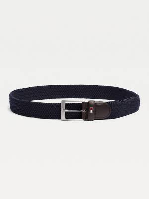 Blue Tommy Hilfiger Webbed Men's Belts | TH270HGM