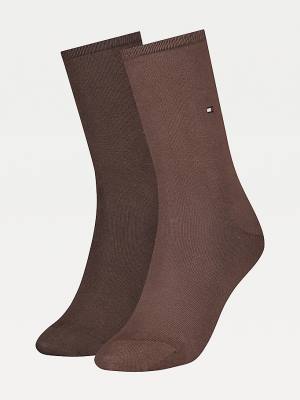 Brown Tommy Hilfiger 2-Pack Casual Women's Socks | TH925YMQ