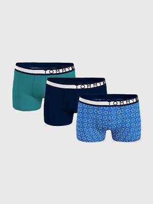 Brown Tommy Hilfiger 3-Pack Logo Waistband Trunks Men's Underwear | TH306XKV