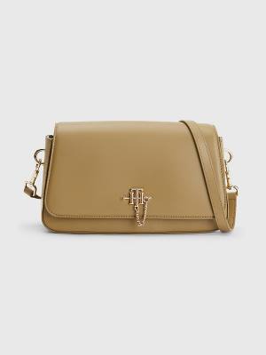 Brown Tommy Hilfiger Chain Interlock Crossover Women's Bags | TH213TAY