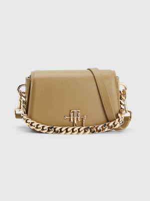 Brown Tommy Hilfiger Chain Mini Crossover Women's Bags | TH920FMN