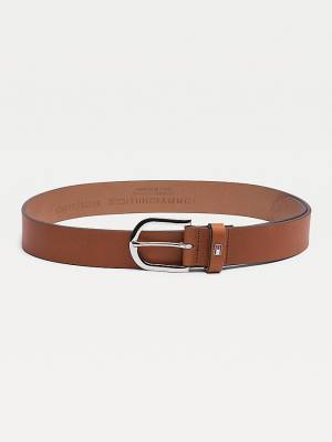 Brown Tommy Hilfiger Danny Leather Women's Belts | TH934PBQ