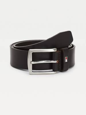 Brown Tommy Hilfiger Denton Leather Men's Belts | TH692ONV