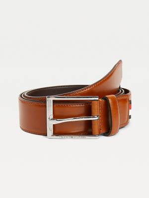 Brown Tommy Hilfiger Formal Leather Men's Belts | TH945LKZ