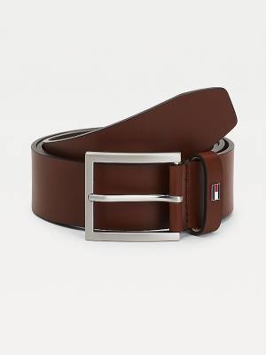 Brown Tommy Hilfiger Hampton Leather Men's Belts | TH431ULV