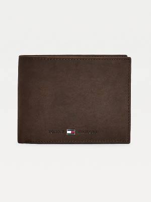 Brown Tommy Hilfiger Leather Credit Card Men's Wallets | TH428BNG