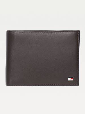 Brown Tommy Hilfiger Leather Flap Men's Wallets | TH740PIV