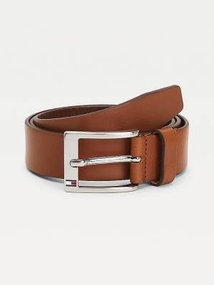 Brown Tommy Hilfiger Leather Men's Belts | TH195DTR