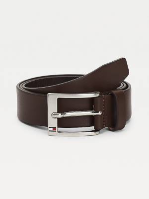 Brown Tommy Hilfiger Leather Men's Belts | TH938JWO