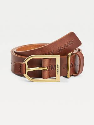 Brown Tommy Hilfiger Logo Fashion Women's Belts | TH409WLK