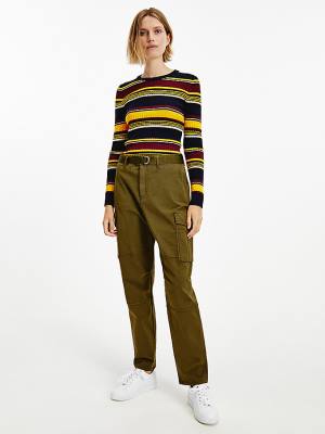 Brown Tommy Hilfiger Tapered Cargo Women's Pants | TH367WYH