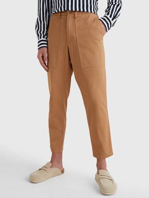 Brown Tommy Hilfiger Utility Relaxed Fit Men's Pants | TH243EBQ