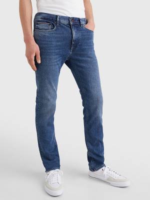 Denim Tommy Hilfiger Bleecker Slim Faded Men's Jeans | TH421YEF