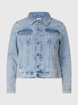 Denim Tommy Hilfiger Curve Denim Trucker Women's Jackets | TH819IHX