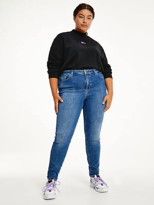 Denim Tommy Hilfiger Curve Melany Ultra High Rise Super Skinny Women's Jeans | TH936CLA