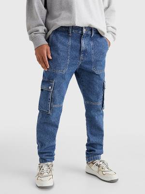 Denim Tommy Hilfiger Ethan Relaxed Fit Cargo Men's Jeans | TH586LZN