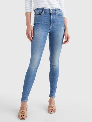 Denim Tommy Hilfiger Harlem High Rise Super Skinny Women's Jeans | TH756PXH