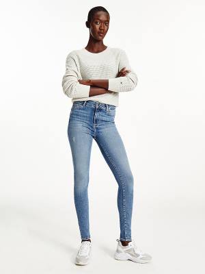 Denim Tommy Hilfiger Harlem High Rise Super Skinny Women's Jeans | TH851TSB