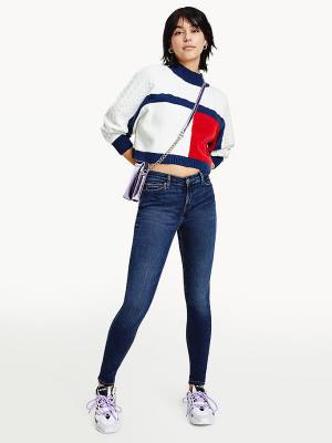 Denim Tommy Hilfiger Nora Mid Rise Skinny Women's Jeans | TH297EKR