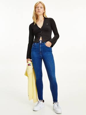 Denim Tommy Hilfiger Shape High Rise Skinny Women's Jeans | TH813RYE