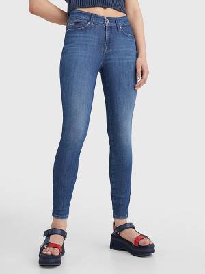 Denim Tommy Hilfiger Shape Mid Rise Skinny Women's Jeans | TH720RYF