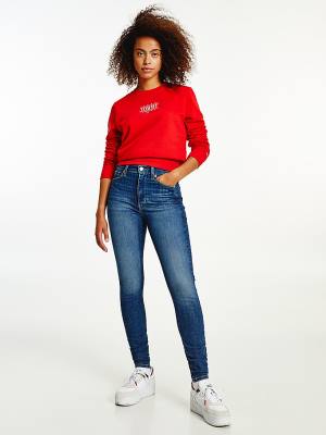 Denim Tommy Hilfiger Sylvia High Rise Skinny Faded Women's Jeans | TH097NSA