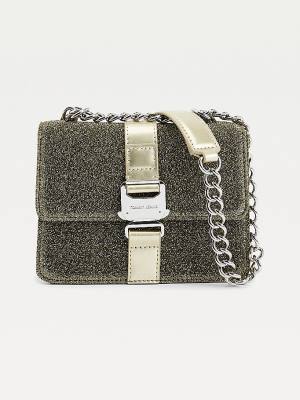 Gold Tommy Hilfiger Metallic Crossover Women's Bags | TH347HWP