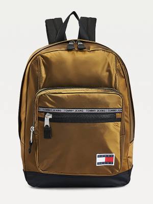 Gold Tommy Hilfiger Utility Backpack Men's Bags | TH496OSR