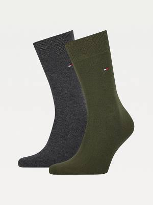 Green Tommy Hilfiger 2-Pack Classic Men's Socks | TH432BED