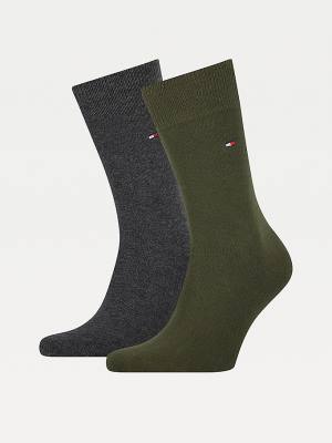 Green Tommy Hilfiger 2-Pack Classic Men's Socks | TH652VNX