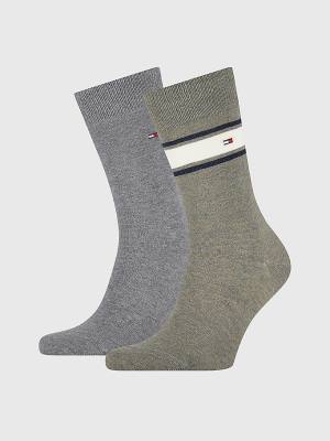 Green Tommy Hilfiger 2-Pack Multicolour Men's Socks | TH630KRC