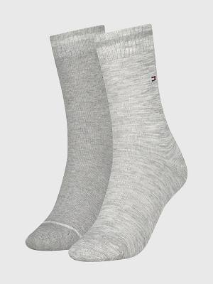 Green Tommy Hilfiger 2-Pack Neppy Women's Socks | TH783KHM