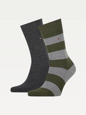 Green Tommy Hilfiger 2-Pack Rugby Men's Socks | TH495HUZ