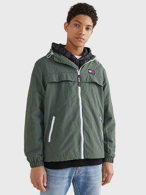 Green Tommy Hilfiger Chicago Windbreaker Men's Jackets | TH217TYJ