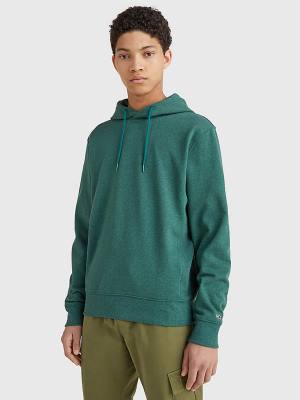 Green Tommy Hilfiger Essential Logo Men's Hoodie | TH354ZME