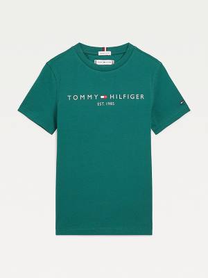 Green Tommy Hilfiger Essential Organic Cotton Boys' T Shirts | TH496FAS