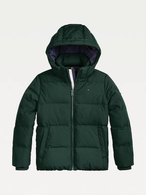 Green Tommy Hilfiger Essential Padded Back Logo Boys' Jackets | TH358QKT