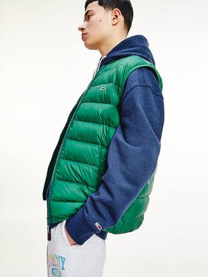 Green Tommy Hilfiger Packable Light Down Vest Men's Jackets | TH741UYQ