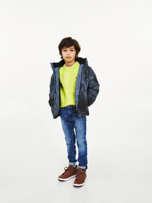 Green Tommy Hilfiger Photo Print Boys' Jackets | TH614BTO