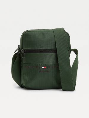 Green Tommy Hilfiger TH Established Small Reporter Men's Bags | TH571WBM