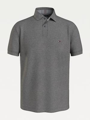 Grey Tommy Hilfiger 1985 Essential TH Flex Men's Polo Shirts | TH790FJA