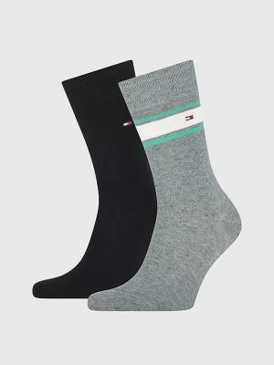 Grey Tommy Hilfiger 2-Pack Multicolour Men's Socks | TH174DIU