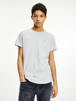 Grey Tommy Hilfiger Classics Slim Fit Men's T Shirts | TH957LDW