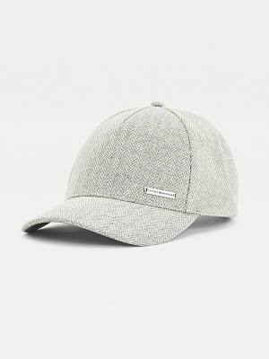 Grey Tommy Hilfiger Elevated Essential Herringbone Cap Men's Hats | TH317DRZ