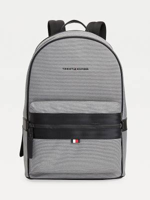 Grey Tommy Hilfiger Elevated Modern Woven Backpack Men's Bags | TH415LFN