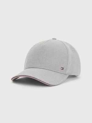 Grey Tommy Hilfiger Elevated Signature Tape Cap Men's Hats | TH248ZJK